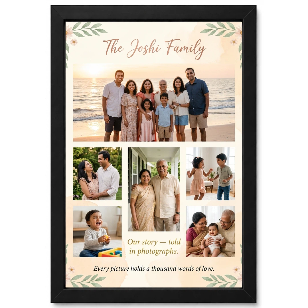 Family Photo Frame Ideas Boho Nature Collage Wall Art Photo Frame