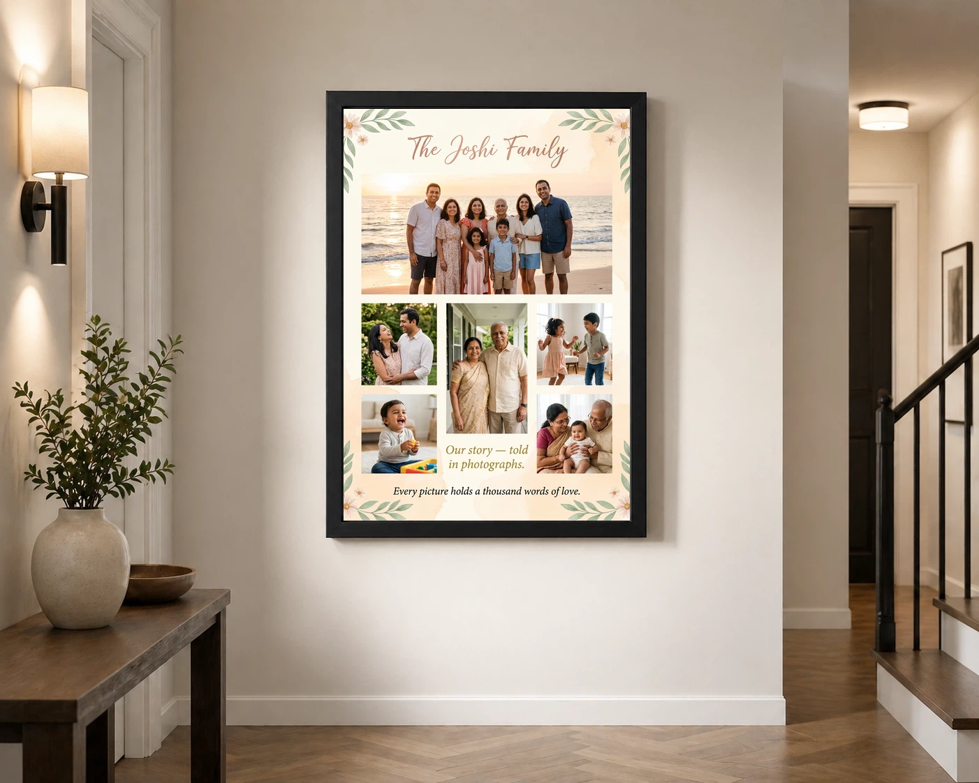 Family Photo Frame Ideas Boho Nature Collage Wall Art Photo Frame, view 2
