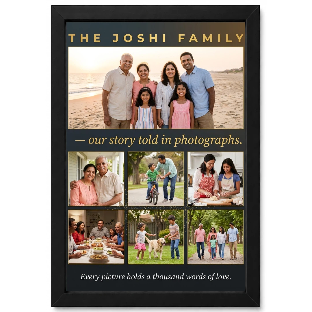 Family Photo Frame Ideas Pastel Watercolor Art Portrait Photo Frame