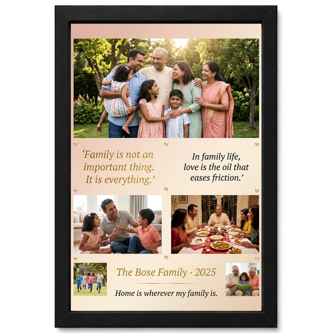 Family Photo Frame with Quotes Inspirational Bold Family Art Photo Frame