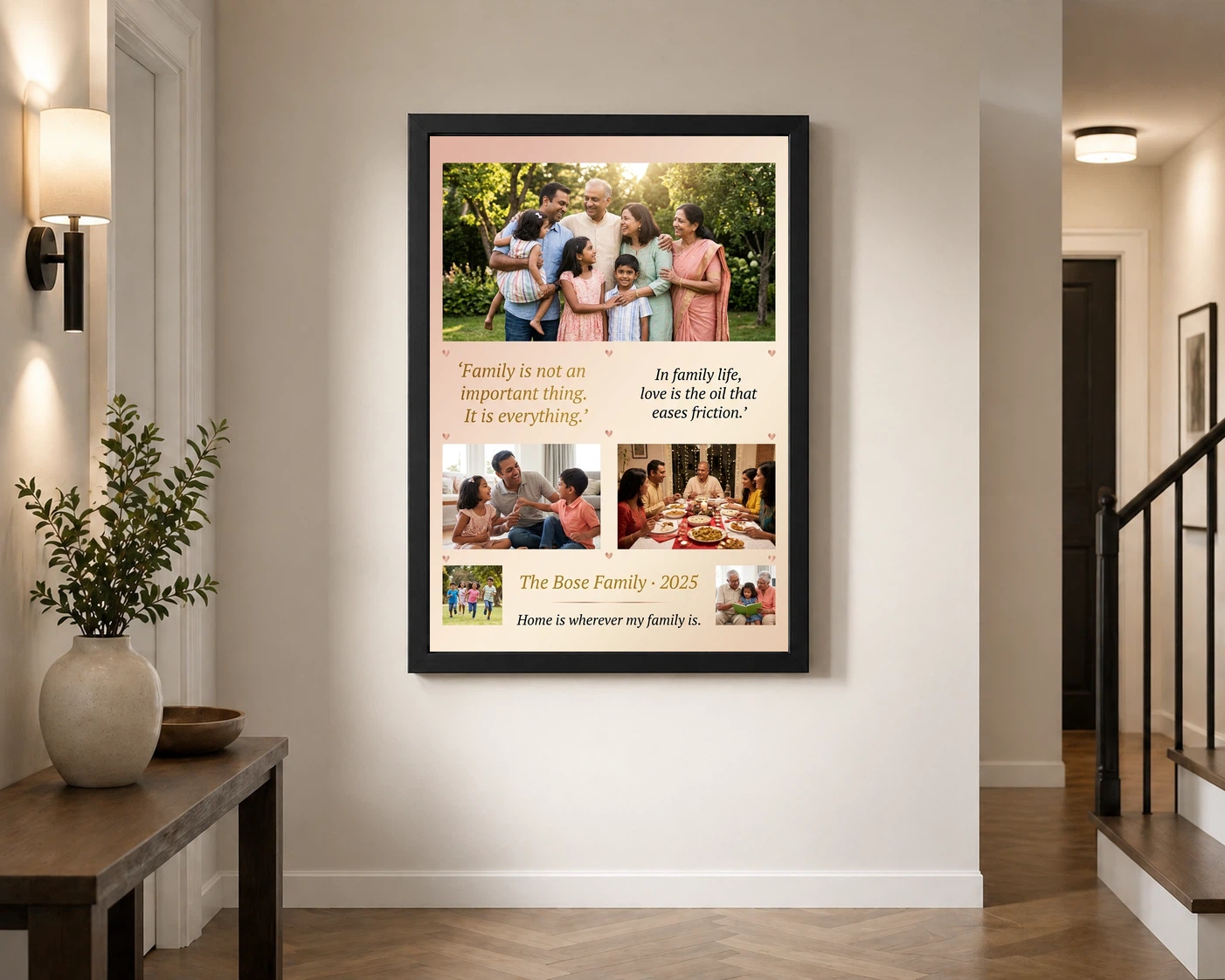Family Photo Frame with Quotes Inspirational Bold Family Art Photo Frame, view 2