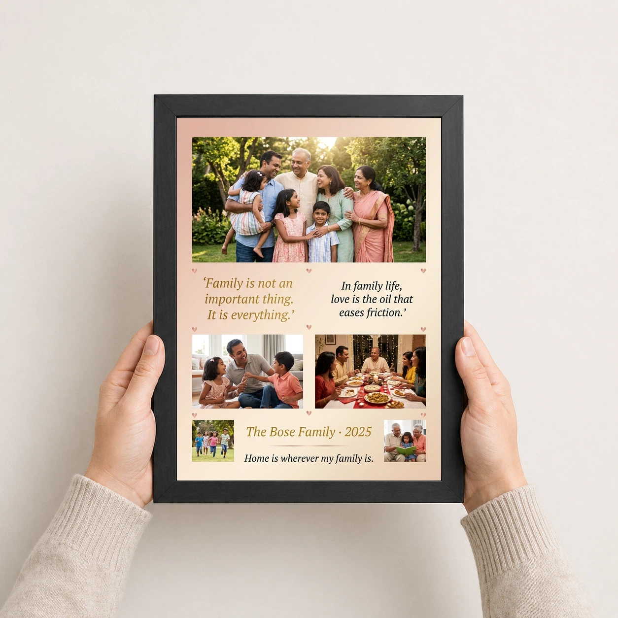 Family Photo Frame with Quotes Inspirational Bold Family Art Photo Frame, view 3