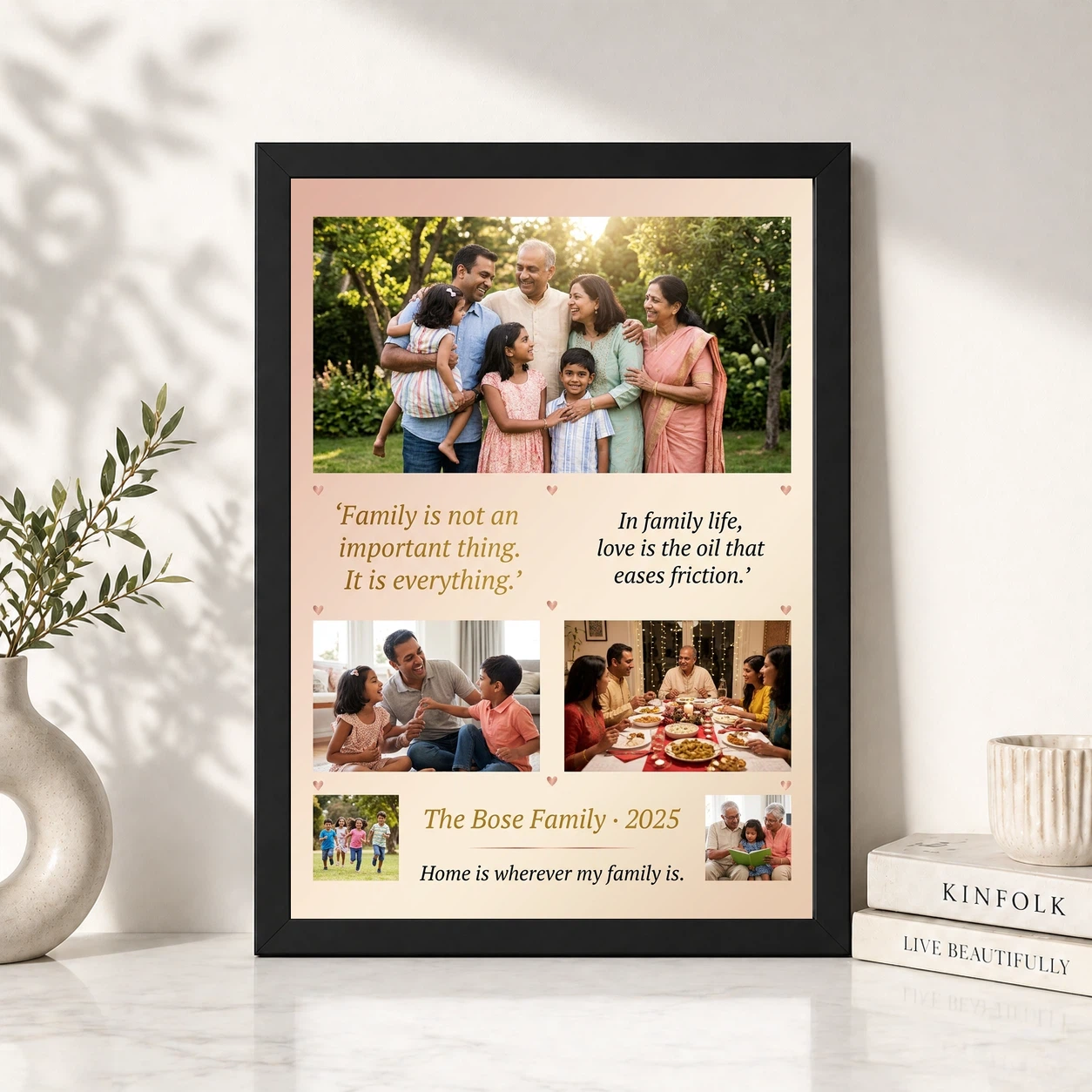 Family Photo Frame with Quotes Inspirational Bold Family Art Photo Frame, view 4