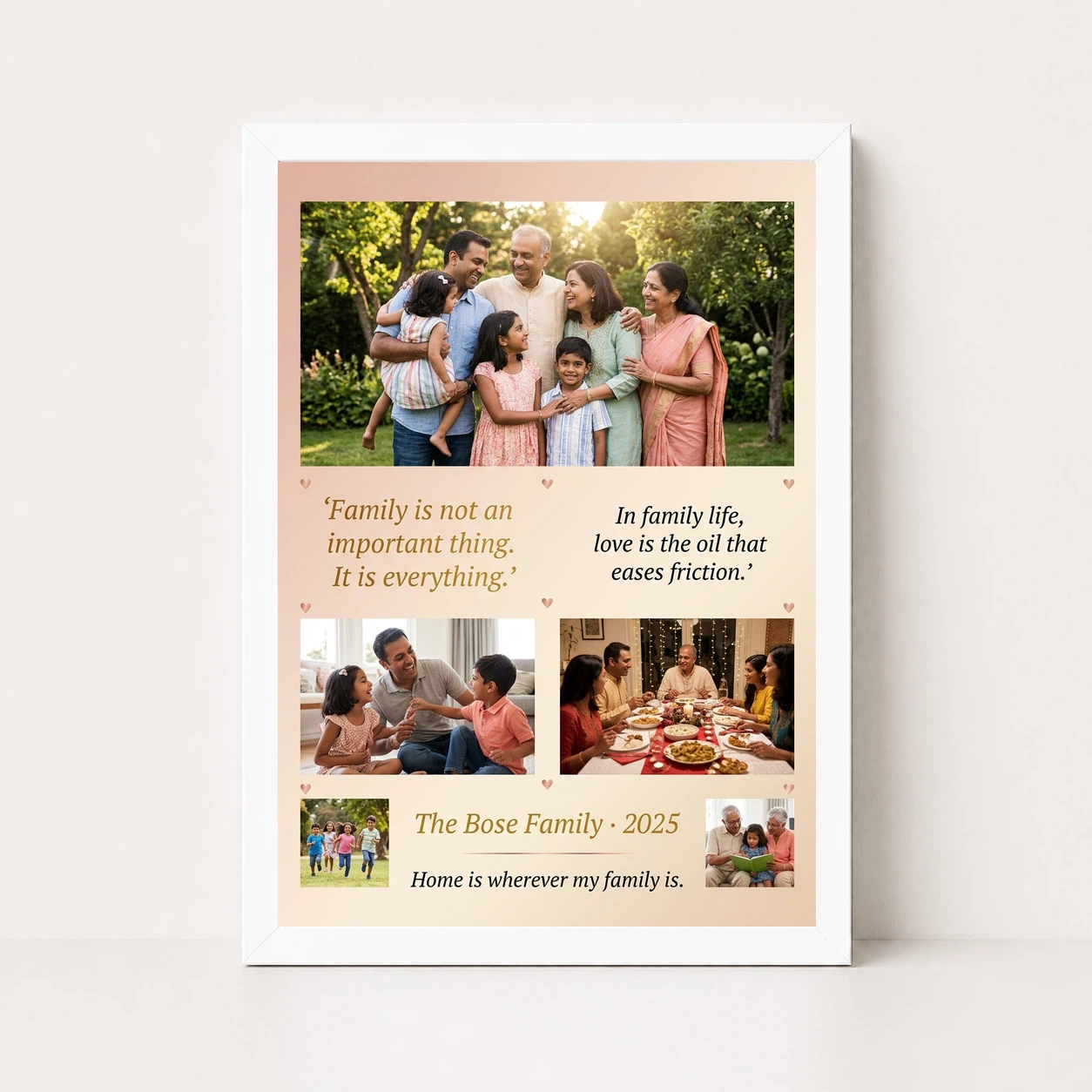 Family Photo Frame with Quotes Inspirational Bold Family Art Photo Frame, view 5