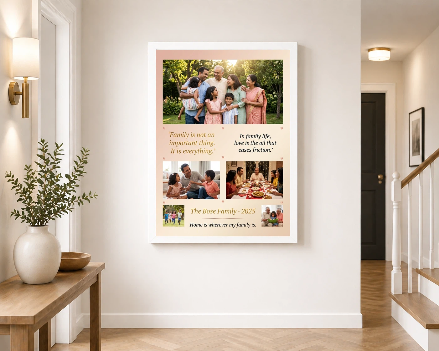 Family Photo Frame with Quotes Inspirational Bold Family Art Photo Frame, view 6