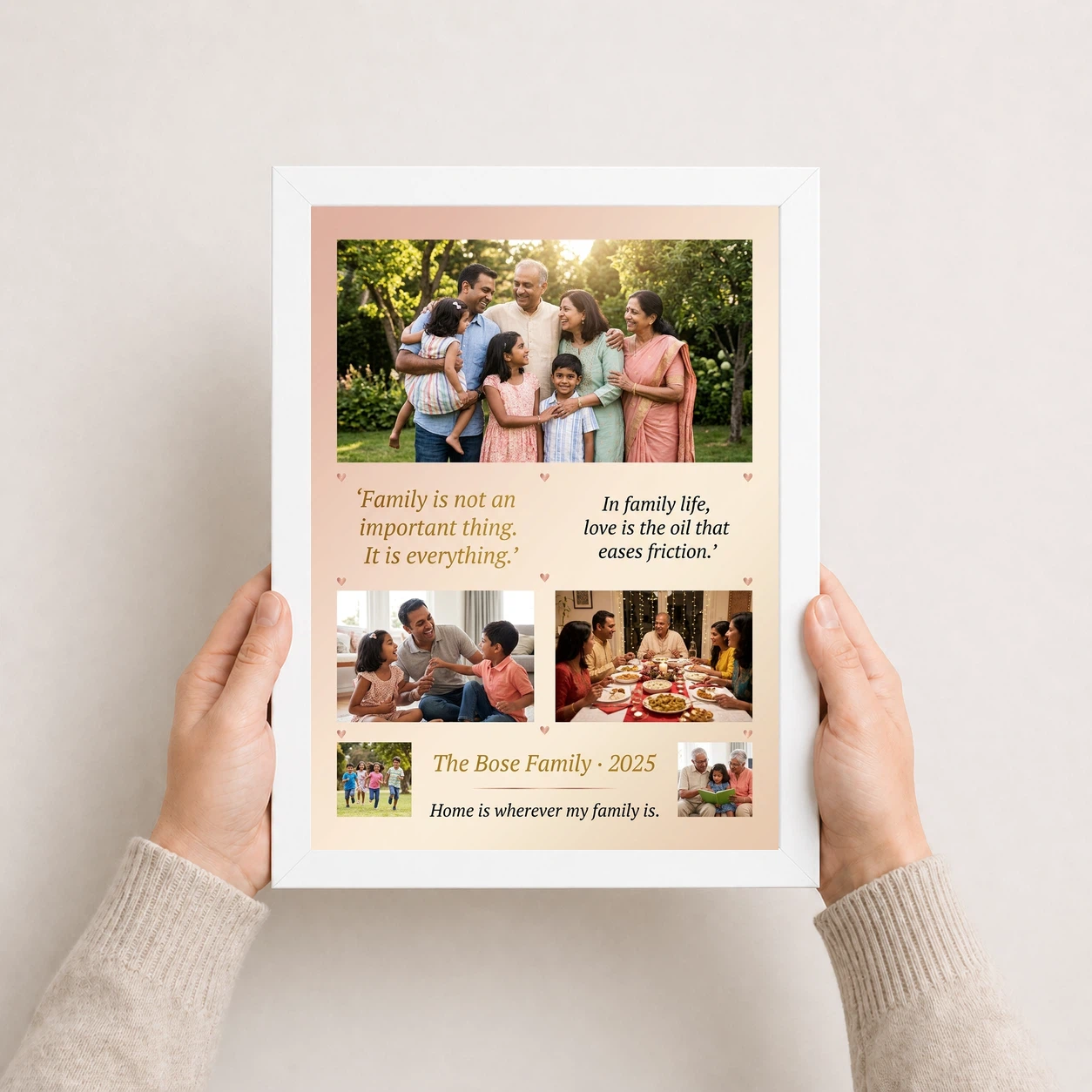 Family Photo Frame with Quotes Inspirational Bold Family Art Photo Frame, view 7