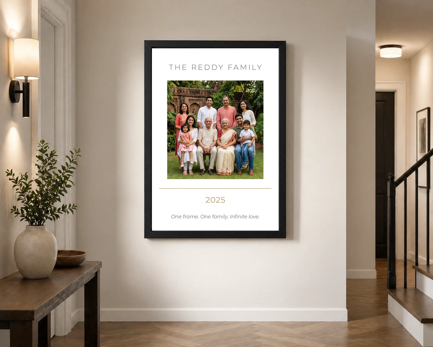 Family Single Photo Frame Bold Modern Premium Portrait Photo Frame, view 2