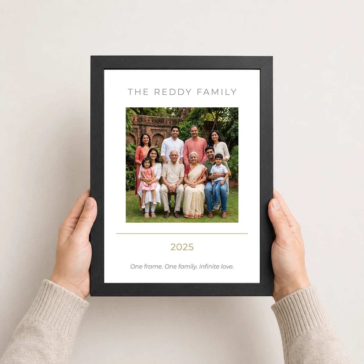 Family Single Photo Frame Bold Modern Premium Portrait Photo Frame, view 3