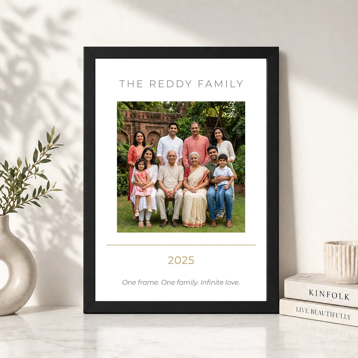 Family Single Photo Frame Bold Modern Premium Portrait Photo Frame, view 4