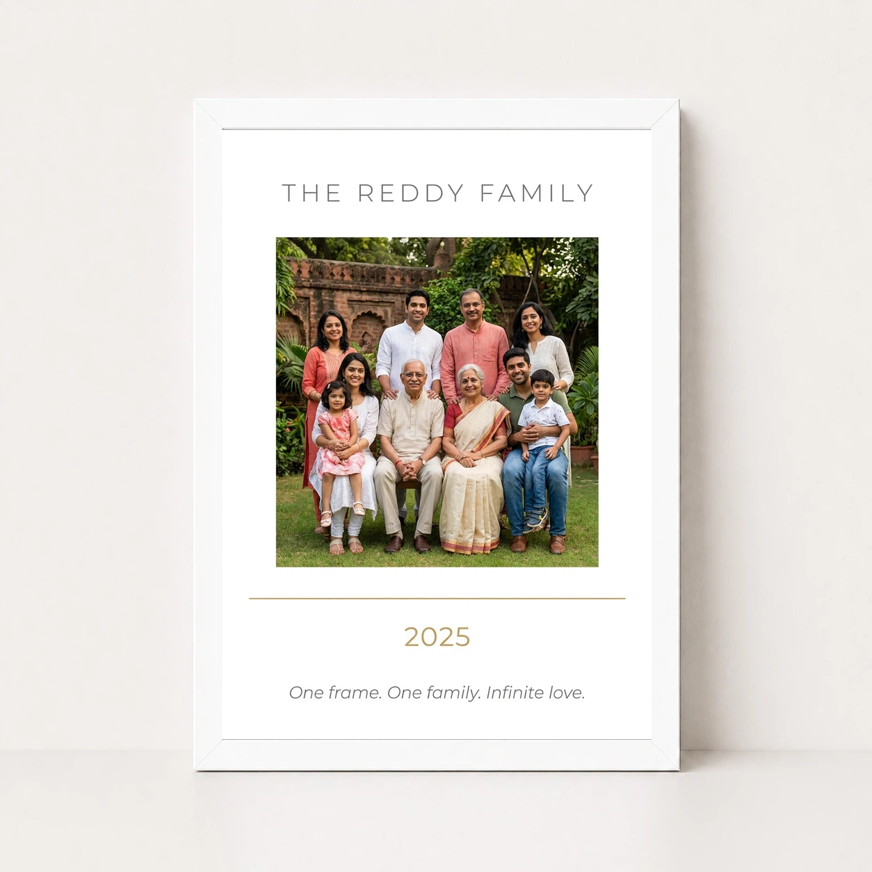 Family Single Photo Frame Bold Modern Premium Portrait Photo Frame, view 5