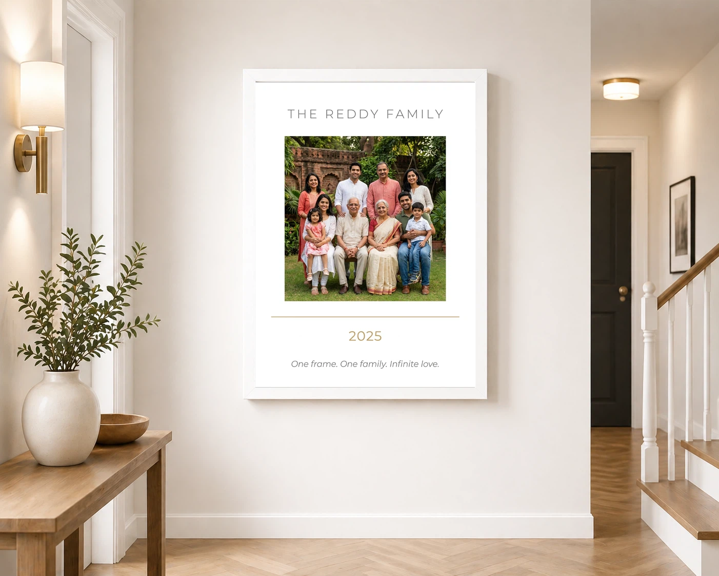Family Single Photo Frame Bold Modern Premium Portrait Photo Frame, view 6