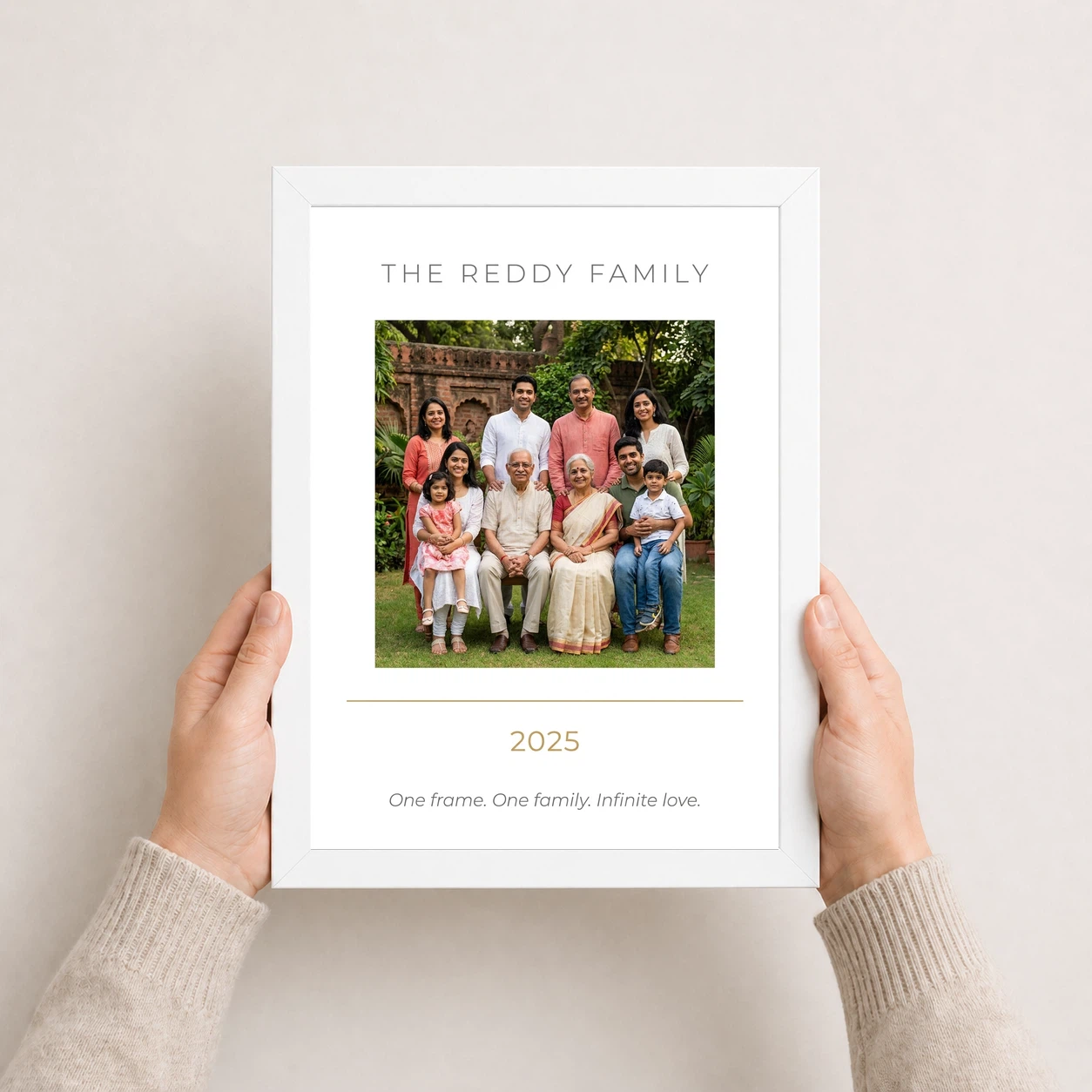 Family Single Photo Frame Bold Modern Premium Portrait Photo Frame, view 7