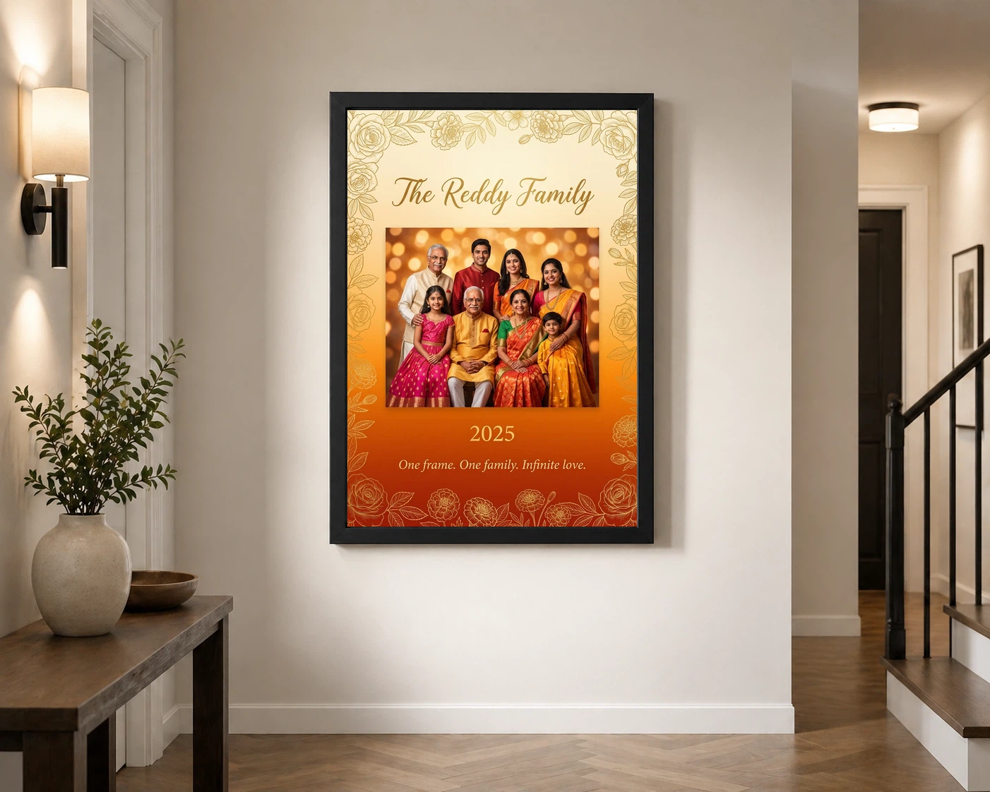 Family Single Photo Frame Elegant Classic Portrait Art Photo Frame, view 2