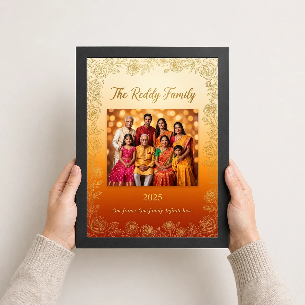 Family Single Photo Frame Elegant Classic Portrait Art Photo Frame, view 3