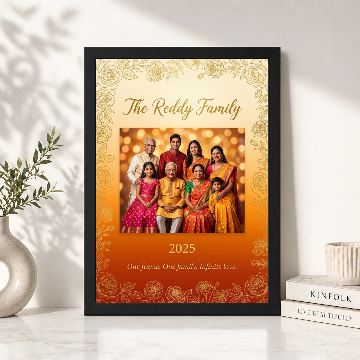 Family Single Photo Frame Elegant Classic Portrait Art Photo Frame, view 4