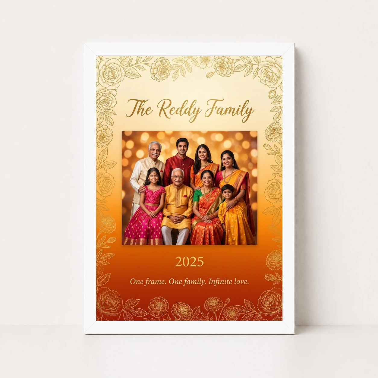 Family Single Photo Frame Elegant Classic Portrait Art Photo Frame, view 5