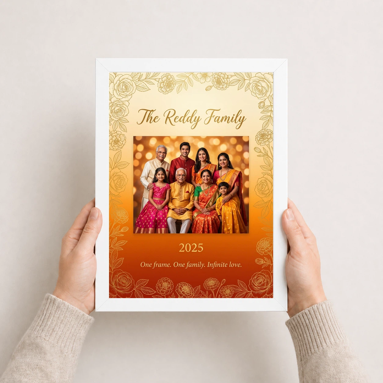 Family Single Photo Frame Elegant Classic Portrait Art Photo Frame, view 7