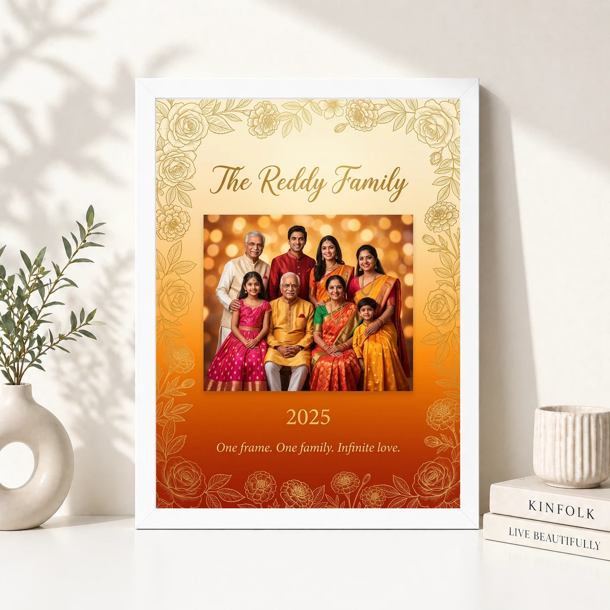 Family Single Photo Frame Elegant Classic Portrait Art Photo Frame, view 8