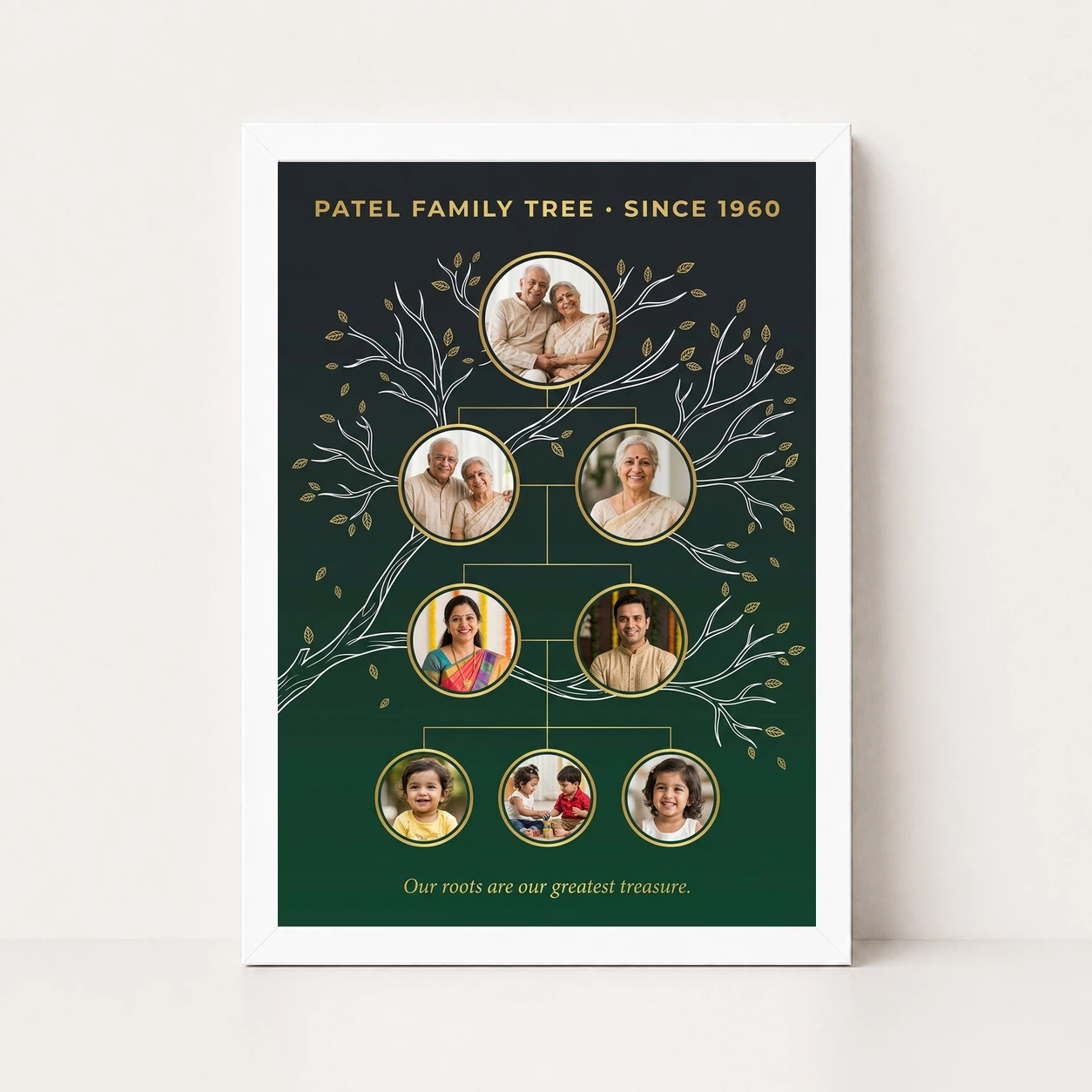 Family Tree Photo Frame Wall Elegant Gold Family Wall Art Photo Frame, view 5