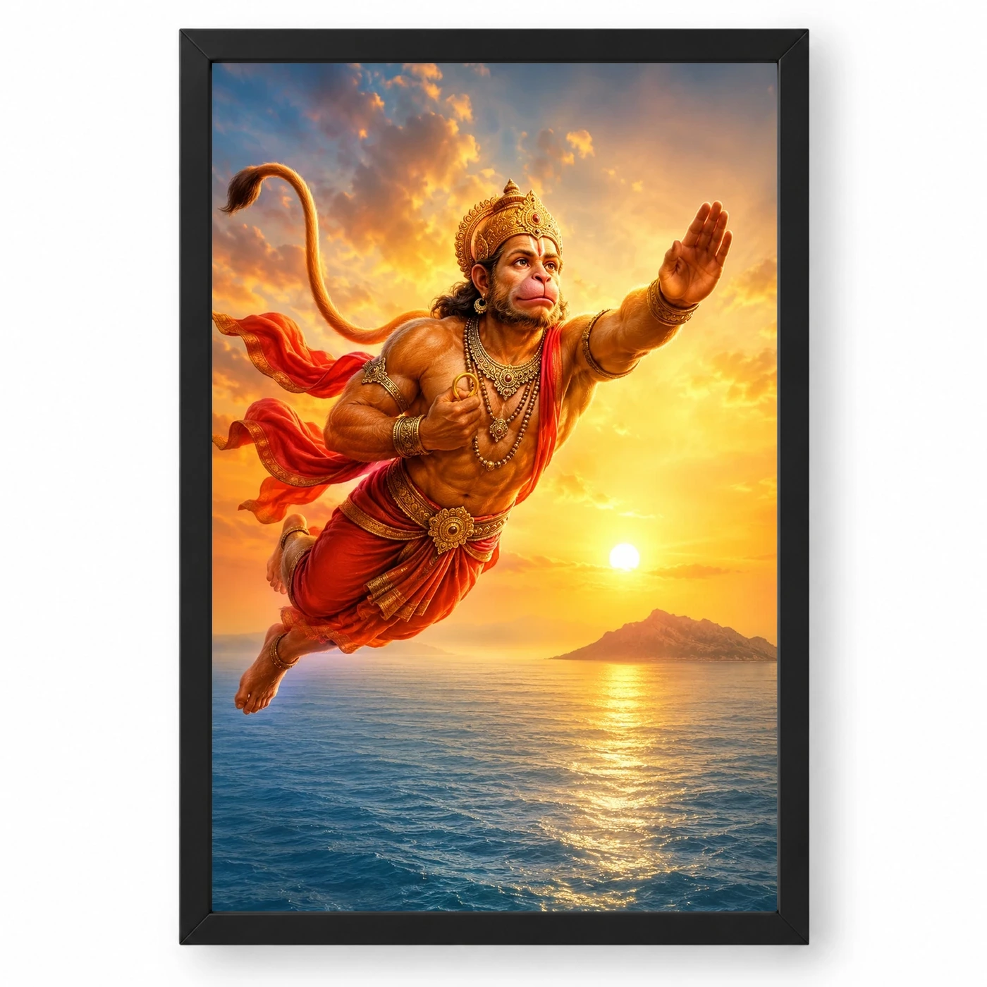 Flying Hanuman — Ocean Crossing Frame
