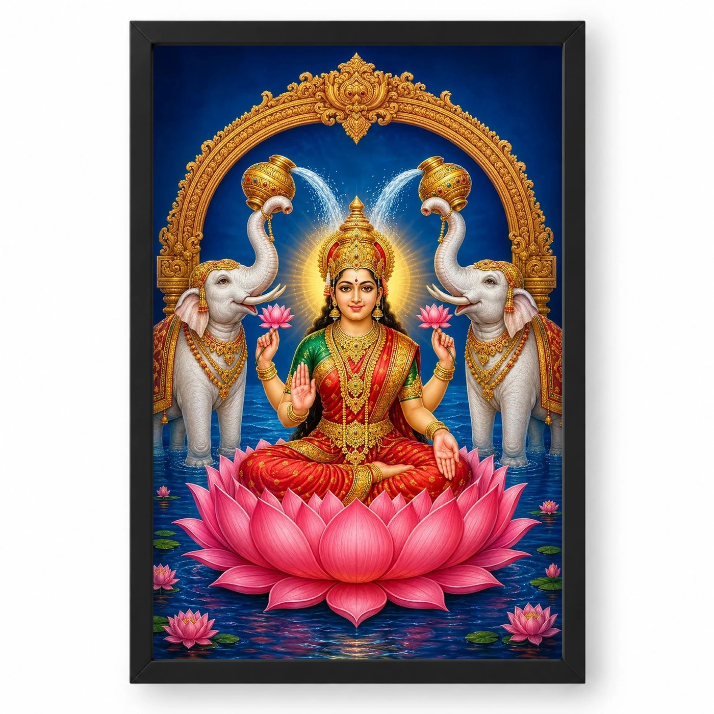 Gaja Lakshmi — Elephants of Abundance Frame