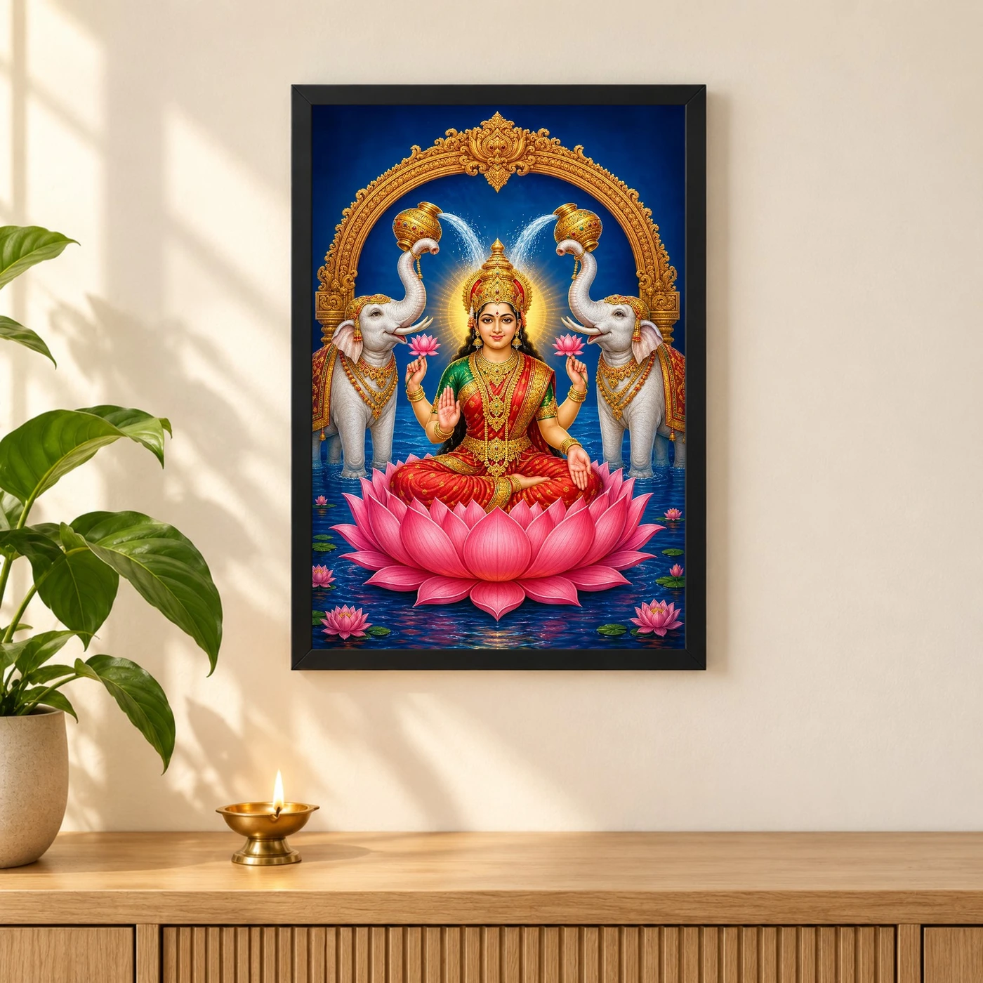 Gaja Lakshmi — Elephants of Abundance Frame, view 3