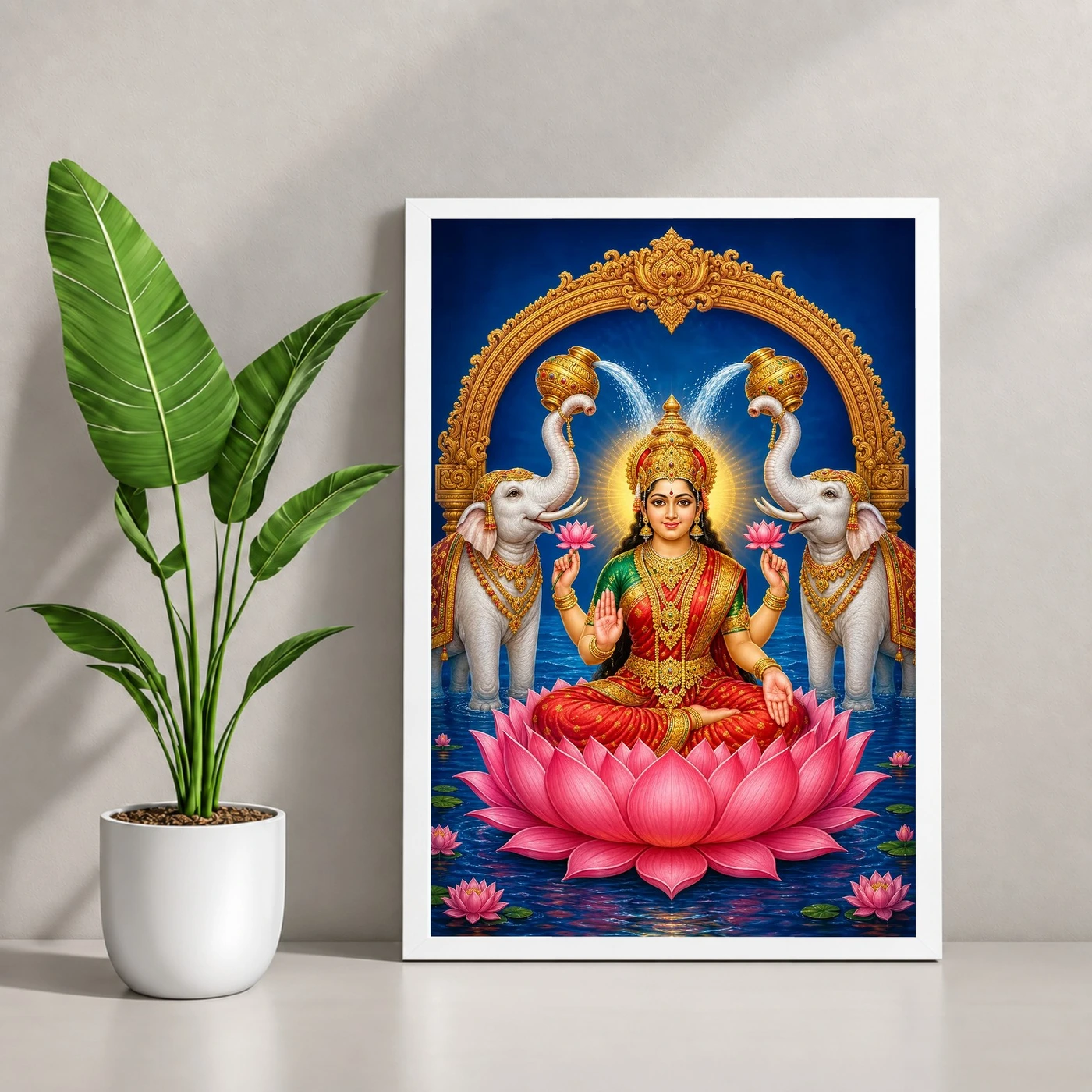 Gaja Lakshmi — Elephants of Abundance Frame, view 4