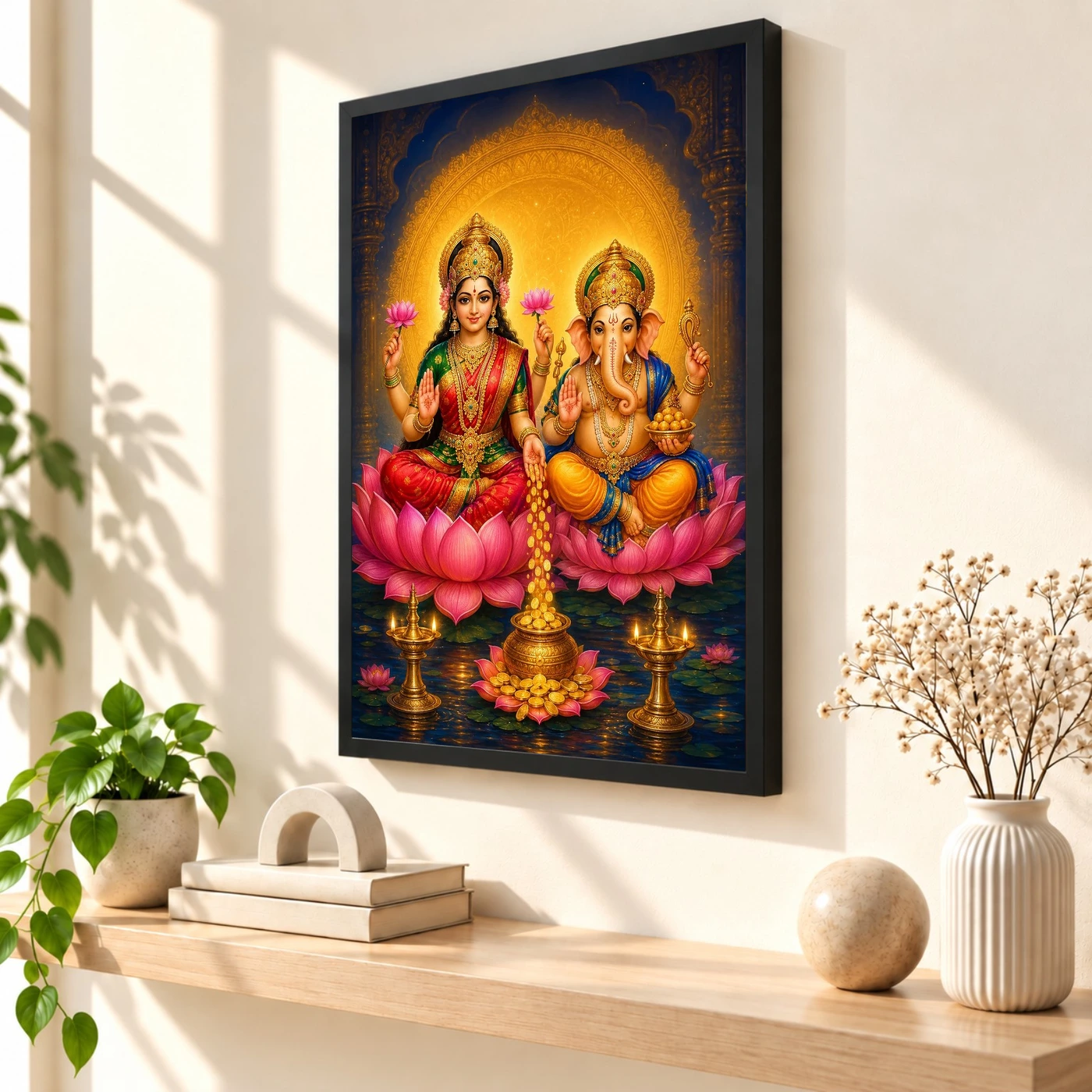 Ganesh Laxmi — Blessings of Fortune Frame, view 2
