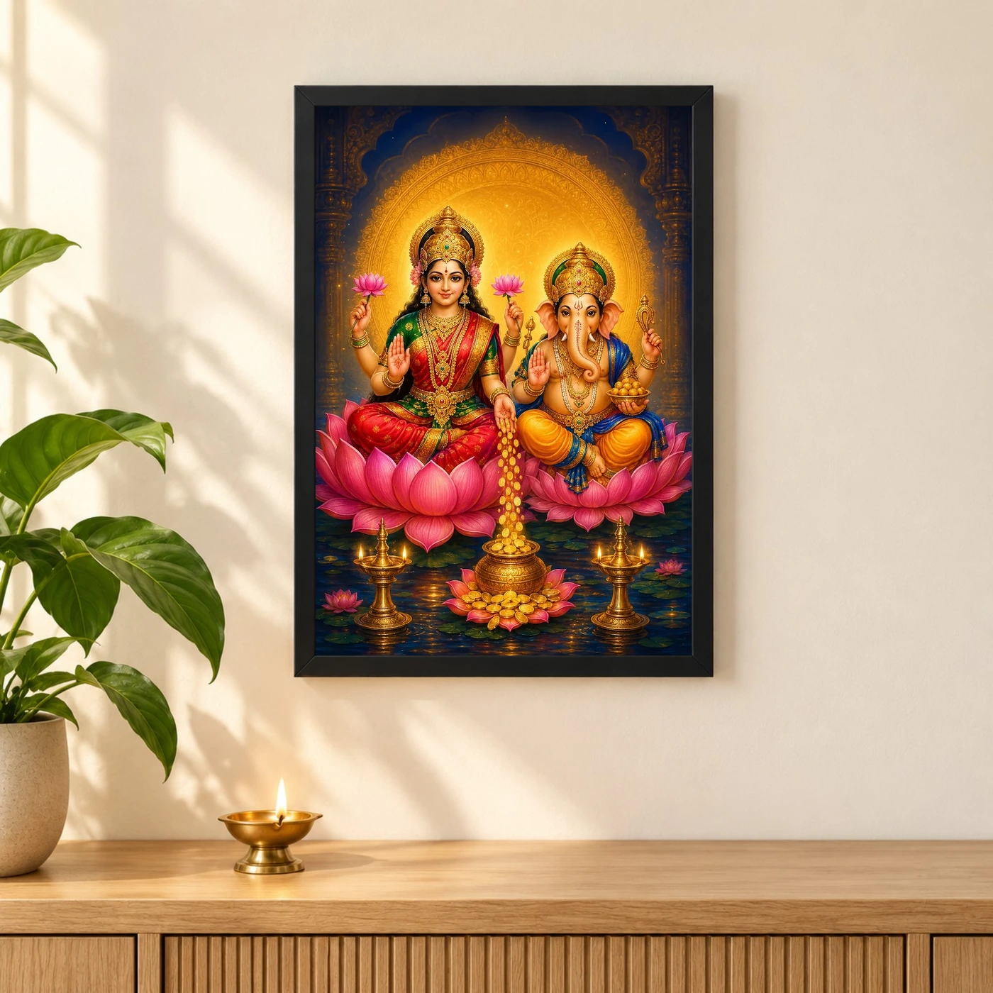 Ganesh Laxmi — Blessings of Fortune Frame, view 3
