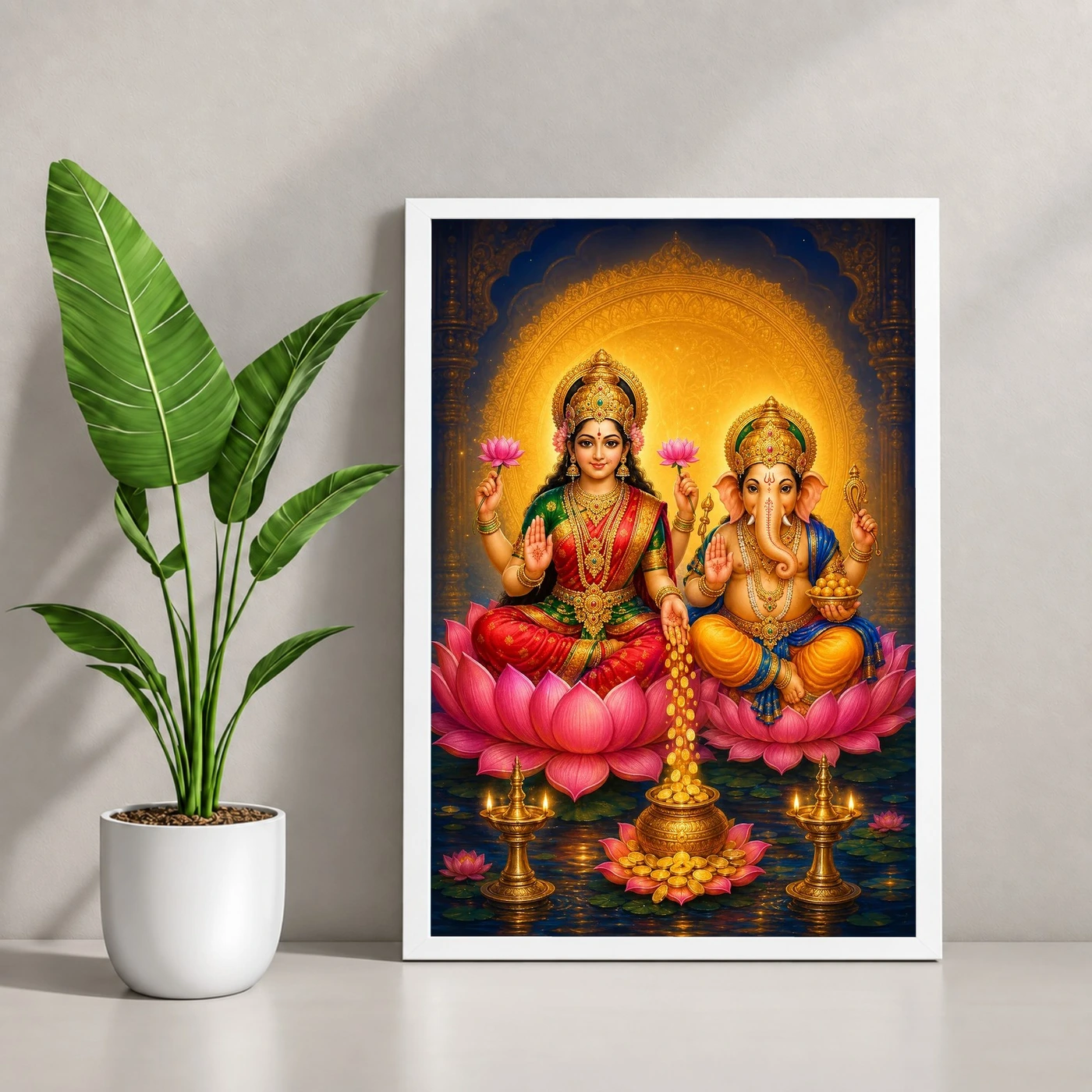 Ganesh Laxmi — Blessings of Fortune Frame, view 4