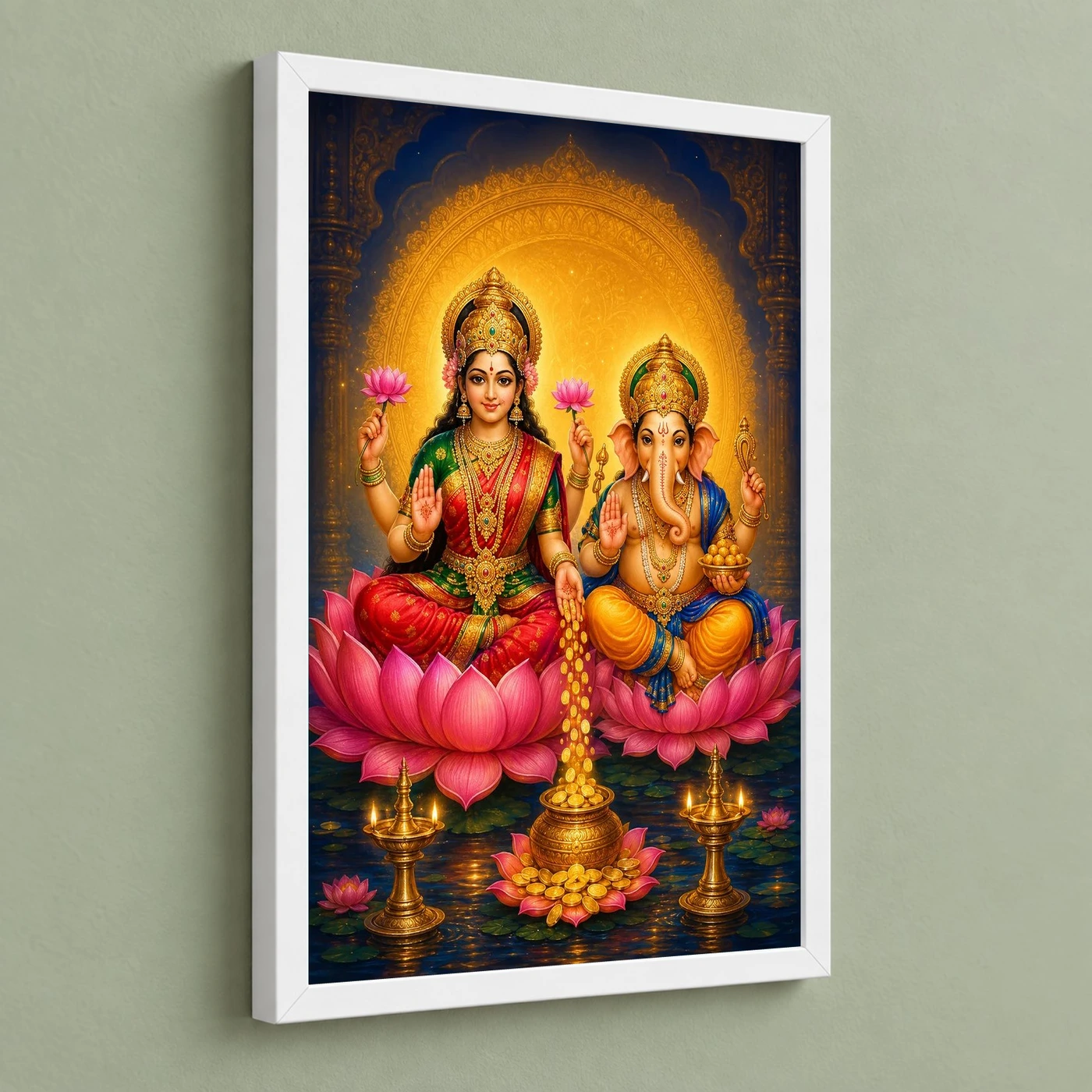 Ganesh Laxmi — Blessings of Fortune Frame, view 5