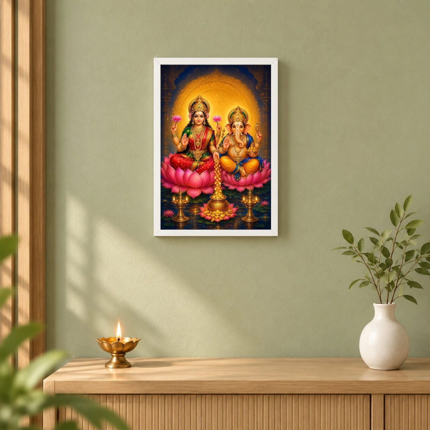 Ganesh Laxmi — Blessings of Fortune Frame, view 6