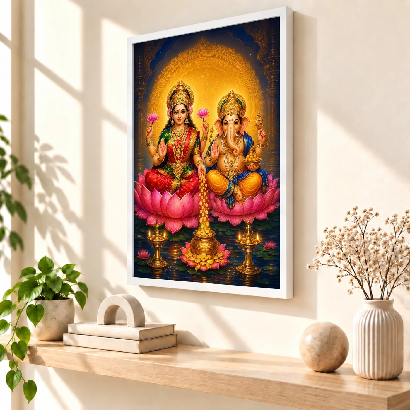 Ganesh Laxmi — Blessings of Fortune Frame, view 7