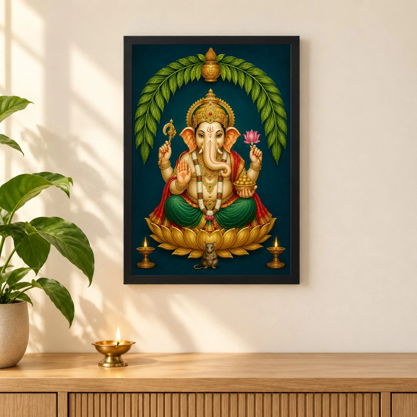 Ganesha — Main Entrance Blessings Frame, view 3