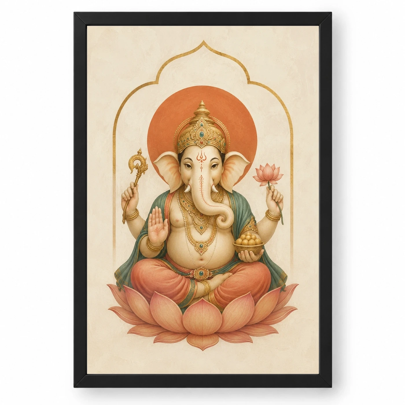 Ganesha — Modern Minimalist Ivory Art Frame