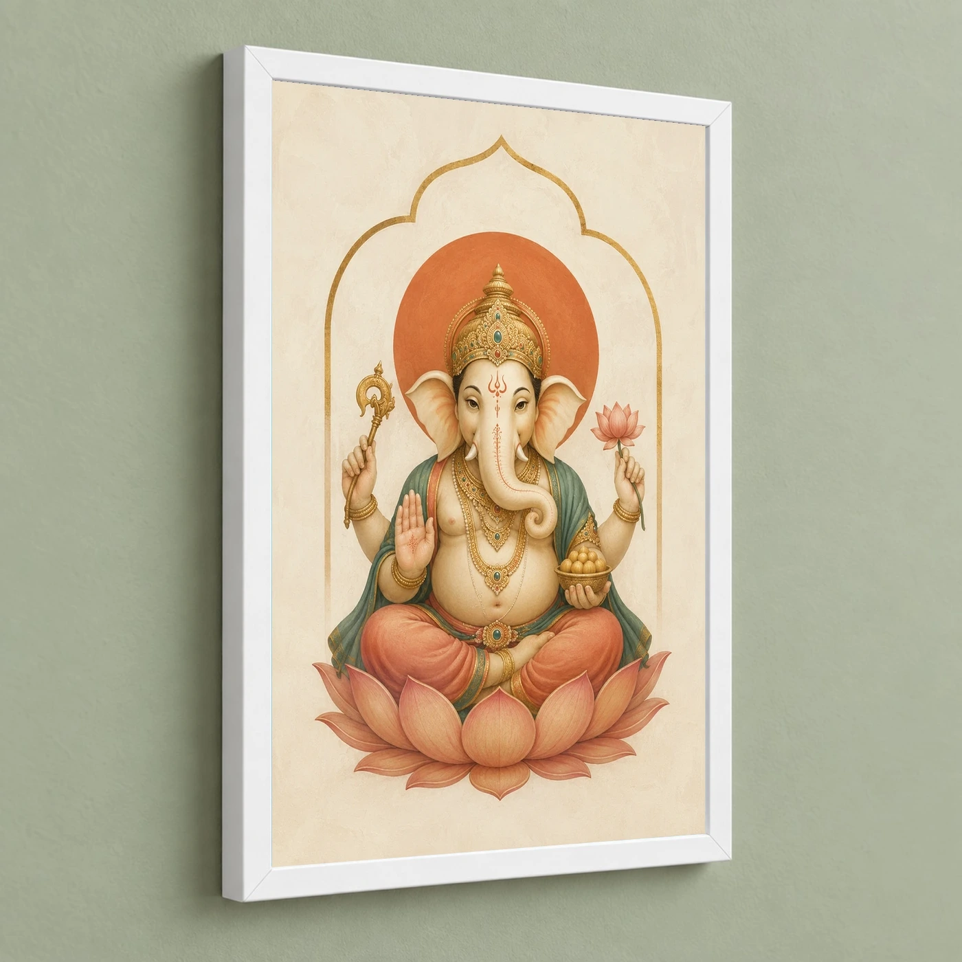 Ganesha — Modern Minimalist Ivory Art Frame, view 5