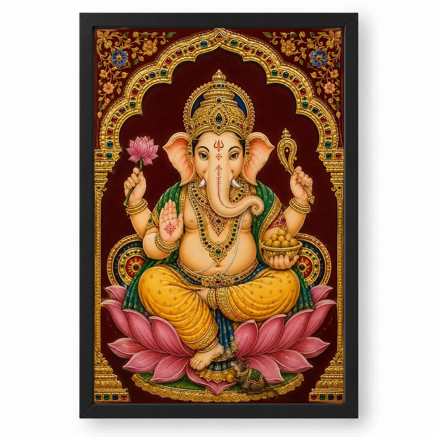 Ganesha — Tanjore Gold Traditional Art Frame