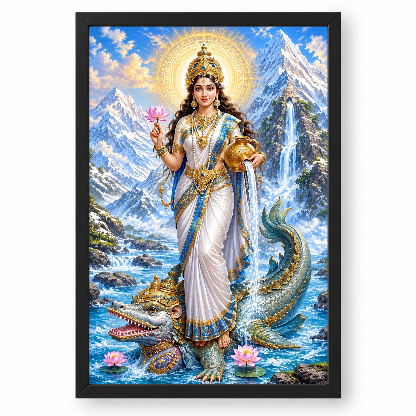 Ganga Maa Makara Vahana Photo Frame