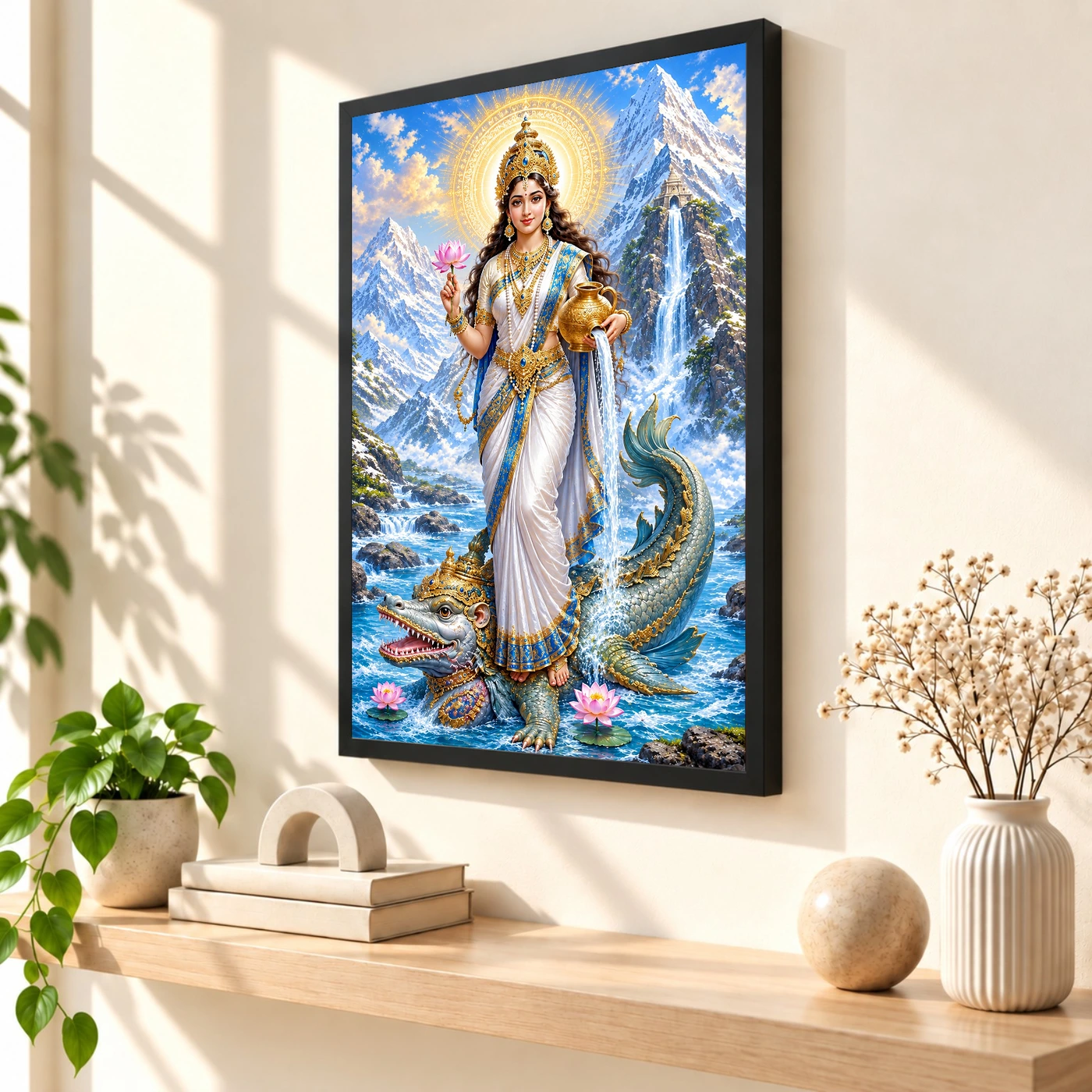 Ganga Maa Makara Vahana Photo Frame, view 2