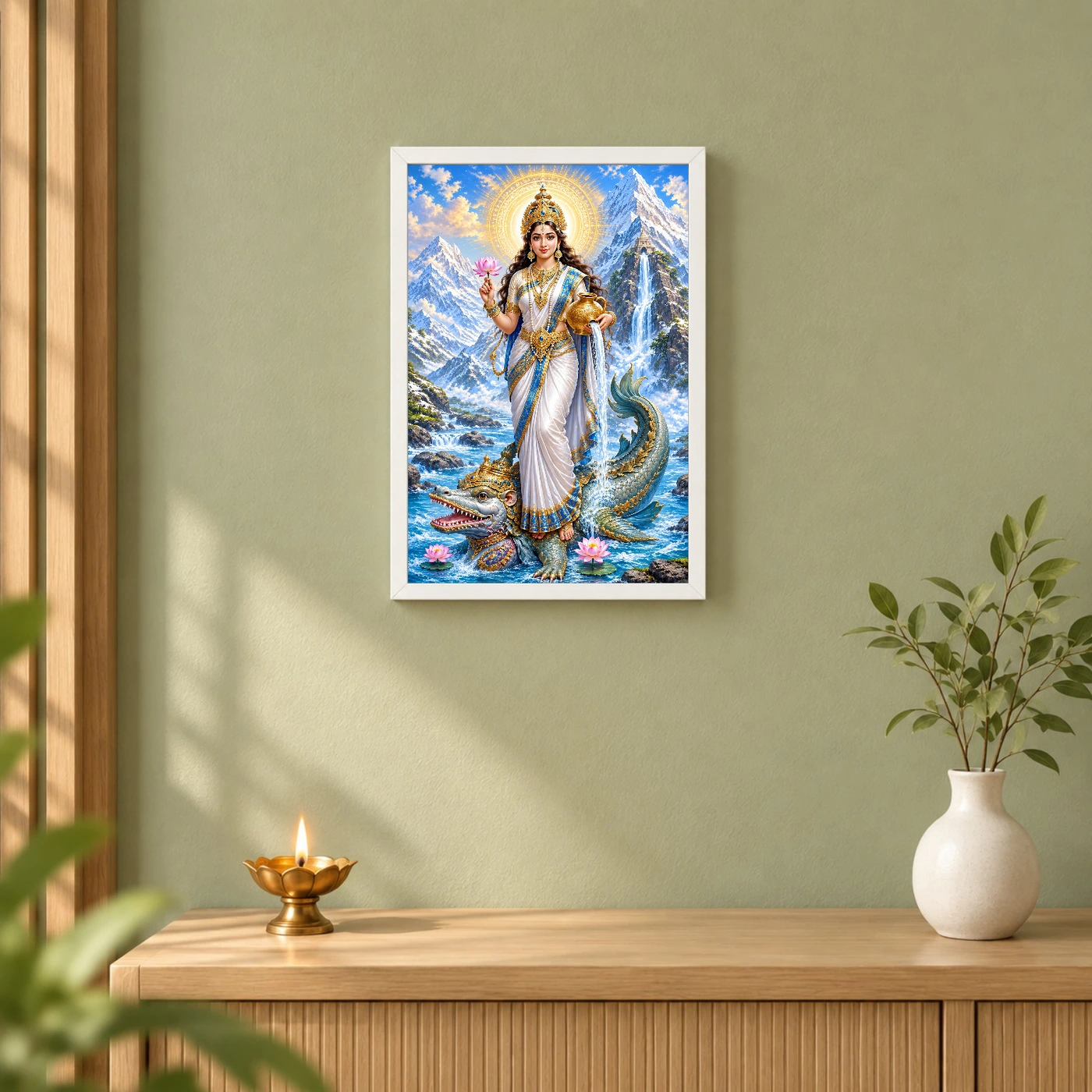 Ganga Maa Makara Vahana Photo Frame, view 6
