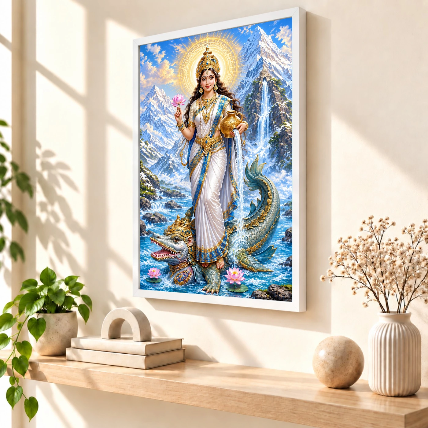 Ganga Maa Makara Vahana Photo Frame, view 7