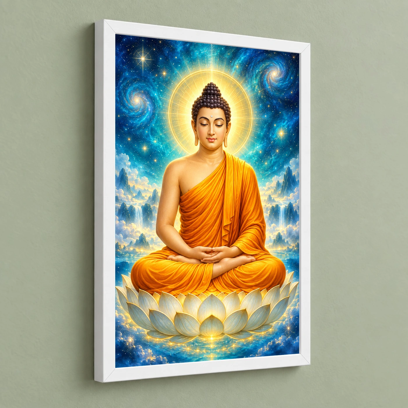 Gautam Buddha Cosmic Celestial Aura Photo Frame, view 5