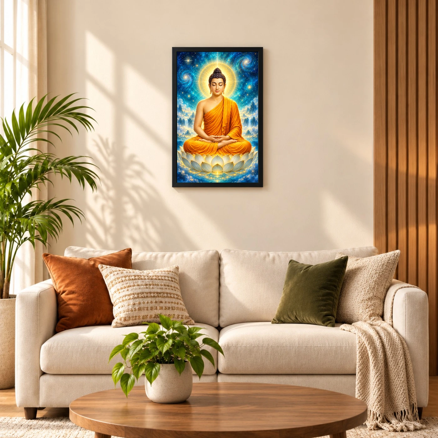Gautam Buddha Cosmic Celestial Aura Photo Frame, view 8