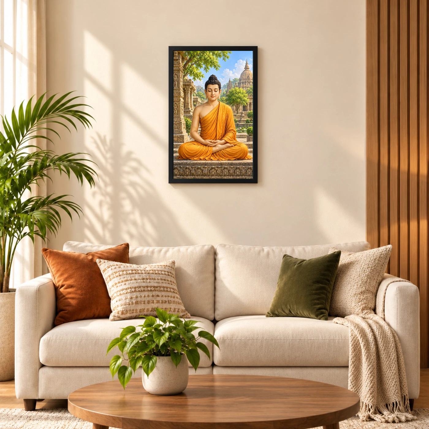 Gautam Buddha Heritage Temple Architecture Backdrop Photo Frame, view 8