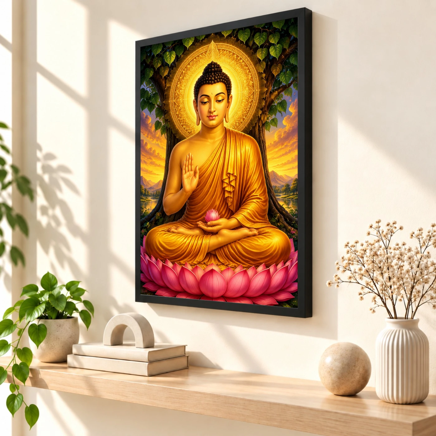 Gautam Buddha Royal Jewel-Toned Portrait Photo Frame, view 2