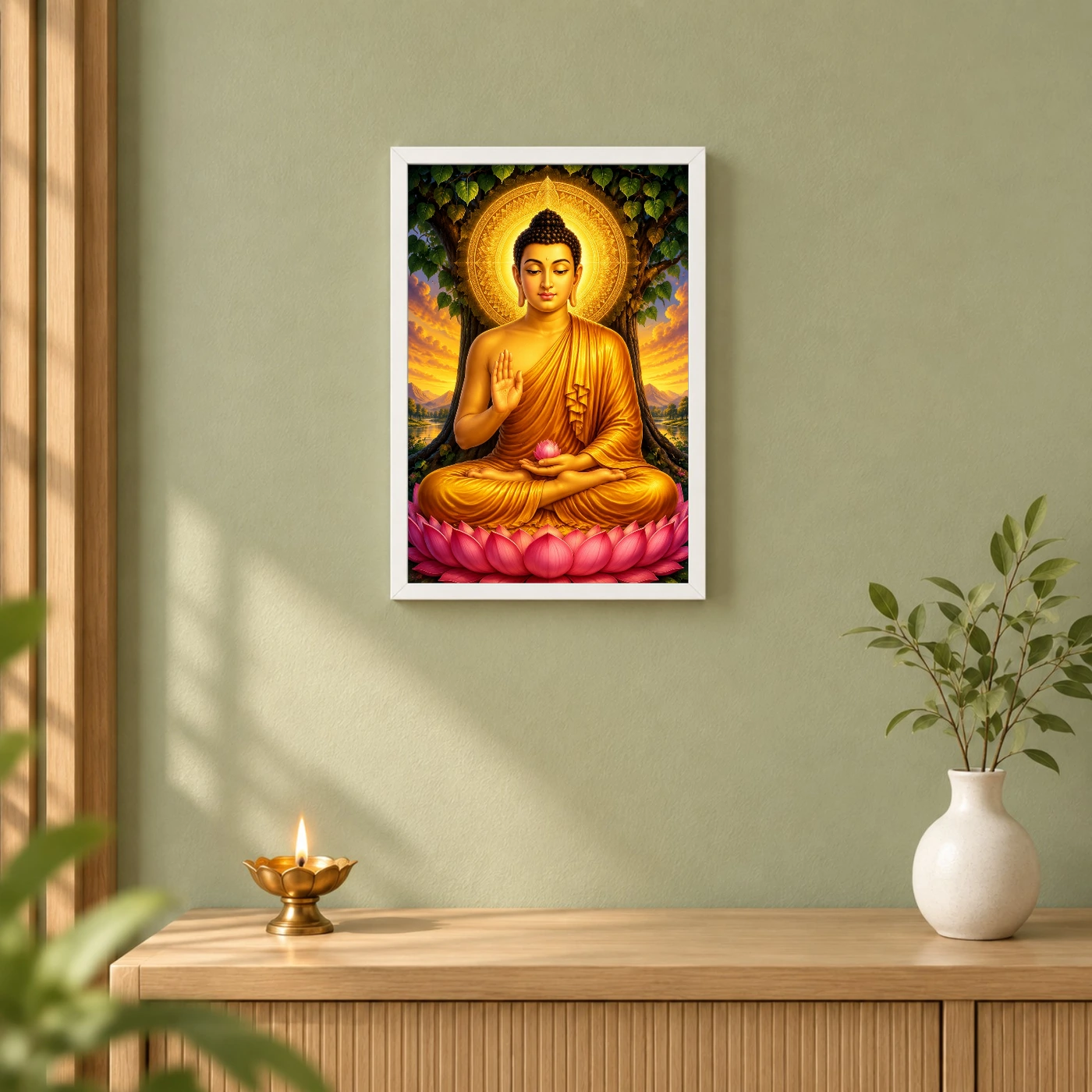 Gautam Buddha Royal Jewel-Toned Portrait Photo Frame, view 6
