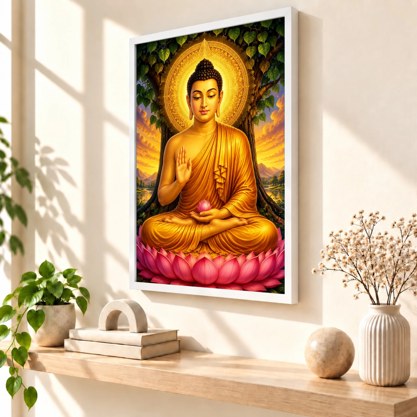 Gautam Buddha Royal Jewel-Toned Portrait Photo Frame, view 7