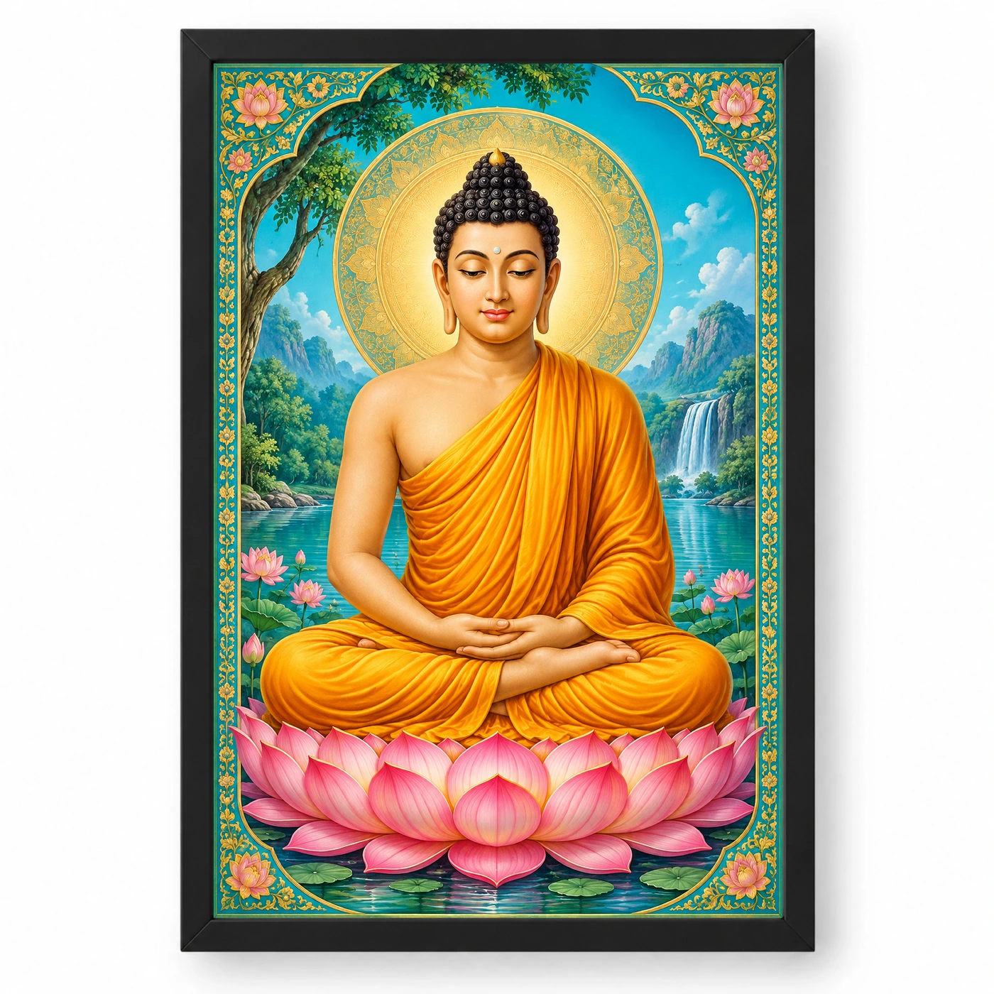 Gautam Buddha Vivid Premium Spiritual Poster Art Photo Frame