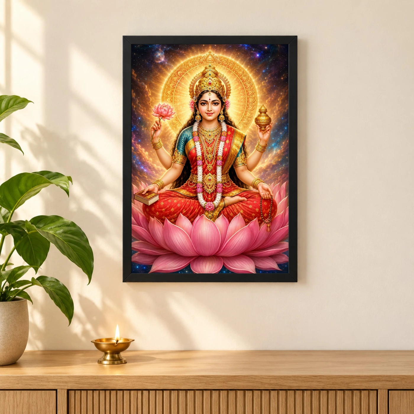 Gayatri Devi Cosmic Celestial Aura Photo Frame, view 3