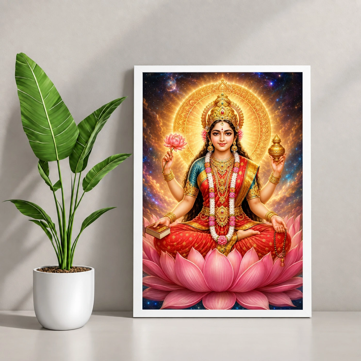 Gayatri Devi Cosmic Celestial Aura Photo Frame, view 4